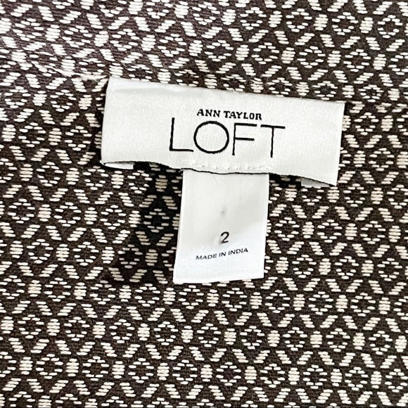 Ann Taylor Cream and Brown Suit Jacket - Picture 4 of 5